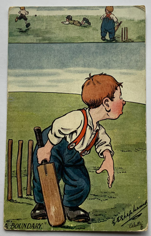 Early 1900s Tucks cricket postcard